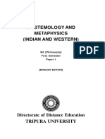 BA-1ST (Philosophy) - Epistemology and Metaphysics (Indian and Western)