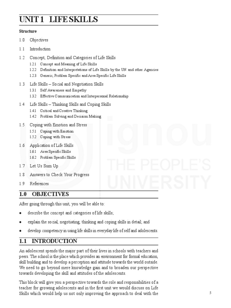 Understanding Life Skills for Adolescents | PDF | Communication ...