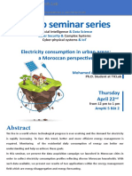 Ticlab Seminar Series: Electricity Consumption in Urban Areas: A Moroccan Perspective