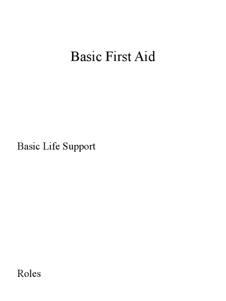Basic First Aid PDF