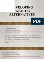 Chapter 5 Developing Capacity Alternatives ( Clara)