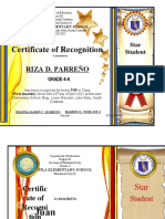 Award Certificates EDITABLE GRADE 1