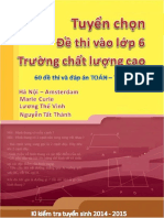 Tuyen Chon de Thi, Dap An Vao Lop 6 Truong CLC Truoc Nam 2015