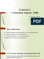 Criterion 1 Curricular Aspects (100) : DR Sanchita Banerji & Prof Priyanka Oza