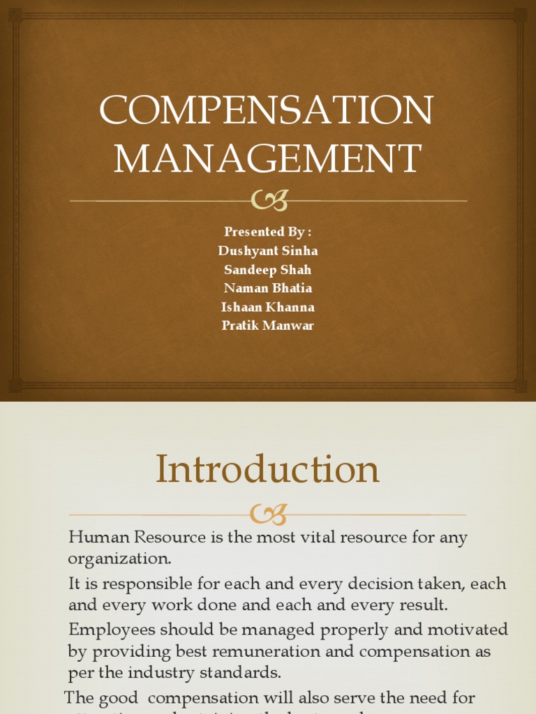 solved case study on compensation management