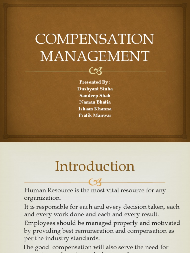 Compensation Management Ppt