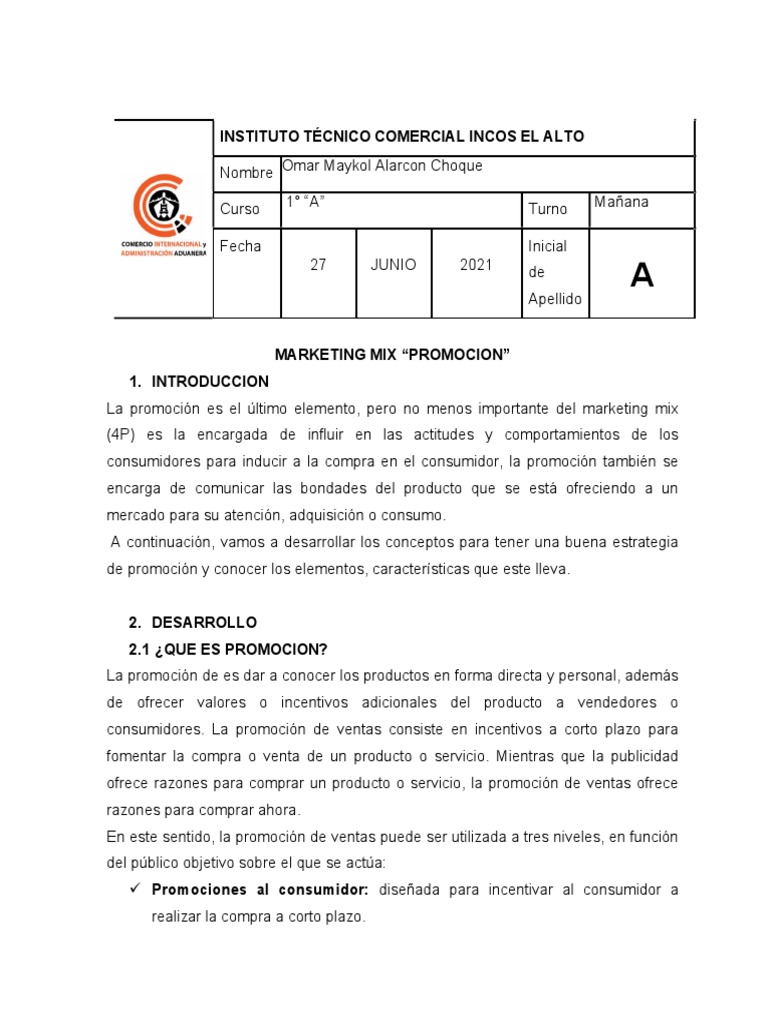 PROMOCION | PDF | Marketing | Relaciones públicas