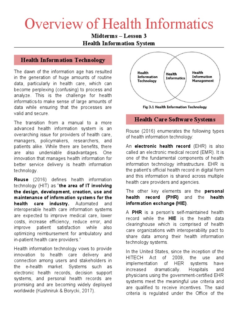 Health Informatics in Philippine Centers | PDF | Electronic Health ...