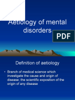 Aeitology of Mental Disorder