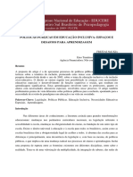 Políticas Públicas em Educação Inclusiva Espaços e