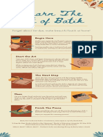 Teal Yellow and Pale Carmine Hand Drawn Batik Cultural Art Technique Visual Arts Infographic