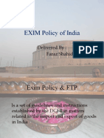 EXIM Policy of India