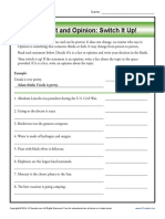 Fact and Opinion Worksheet