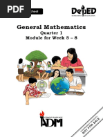 General Mathematics - Q1 Week 5-8