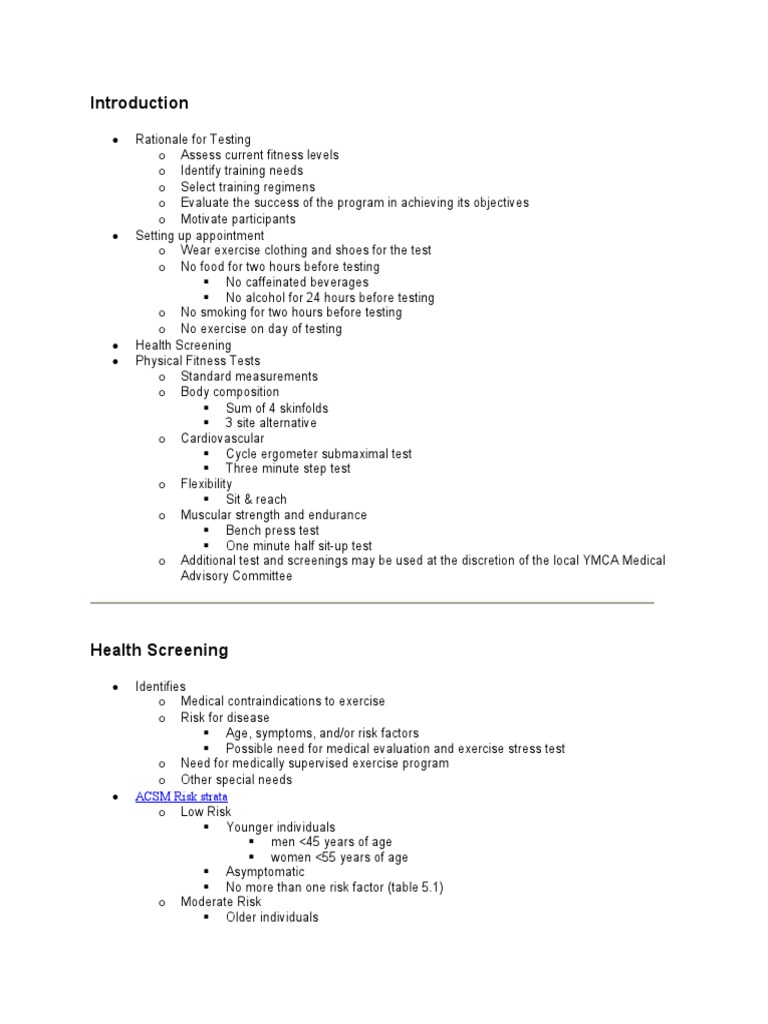 Fitness Testing | PDF | Blood Pressure | Physical Fitness