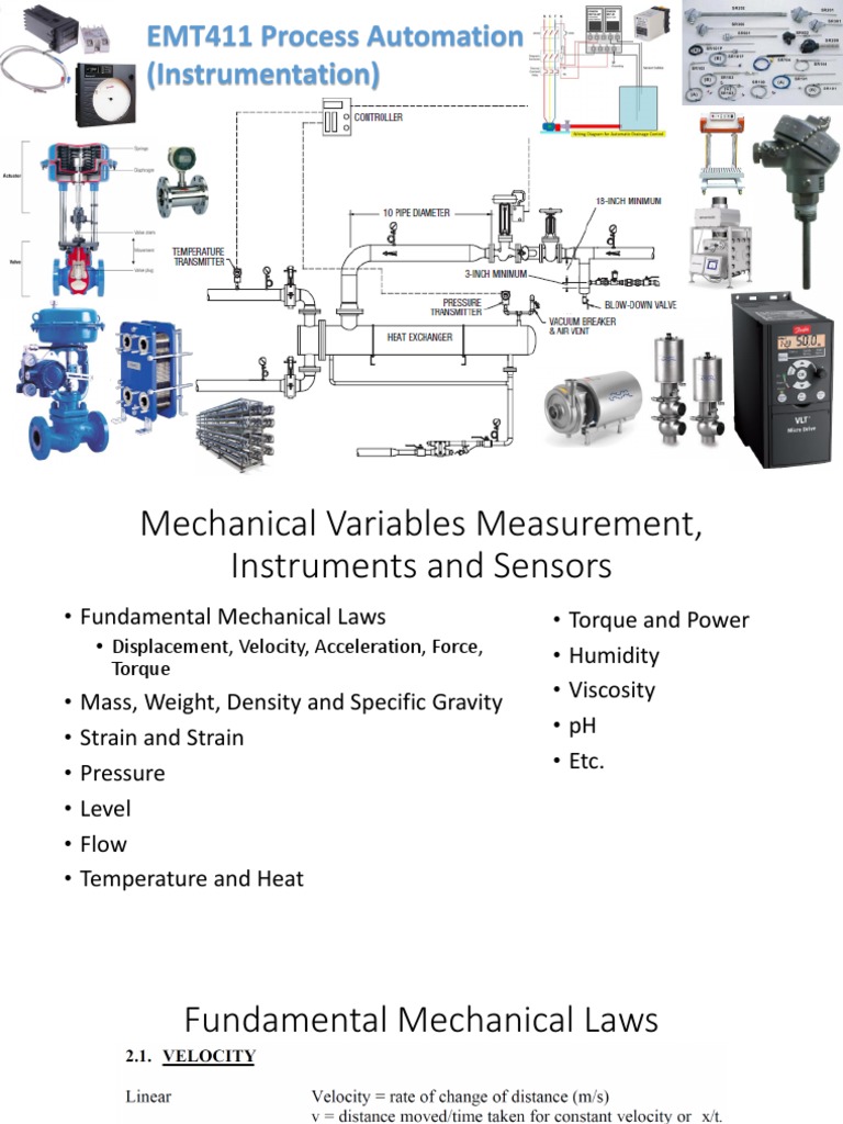 Mechanical Variables Measurement, Instruments and Sensor PART 1 | PDF ...