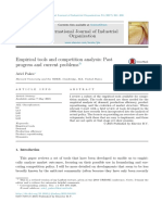 Empirical Tools and Competition Analysis - Past Progress and Current Problems