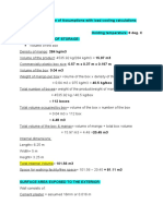 Partial Calculation of Assumptions With Load Cooling Calculations