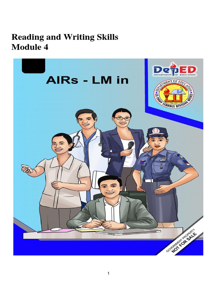 Reading and Writing Module 4 PDF Argument Evidence