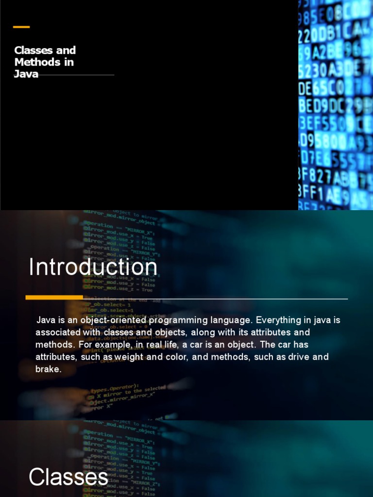 Class and Methods in Java | PDF | Class (Computer Programming) | Method ...