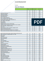 Tabela de Preço