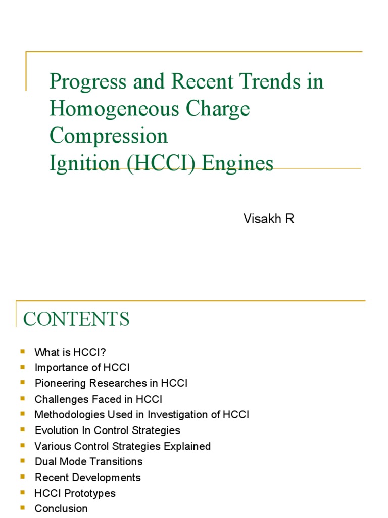 HCCI Engines: Trends and Challenges | PDF | Diesel Engine | Engines