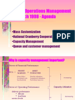 B7801: Operations Management 27 March 1998 - Agenda