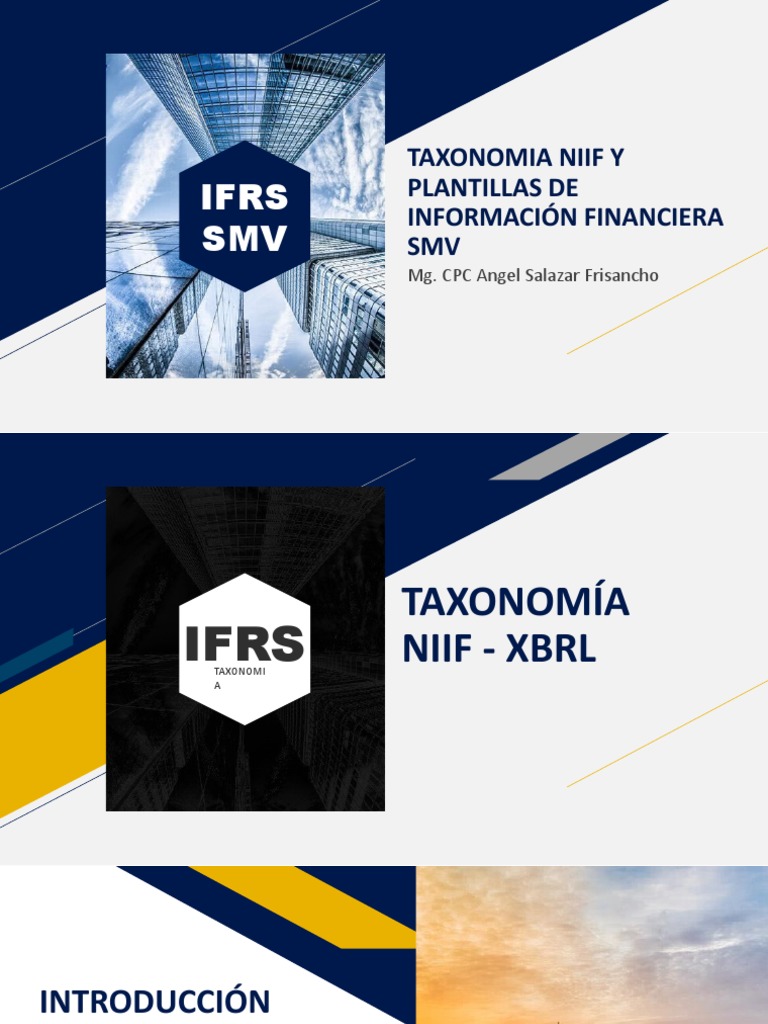 Taxonomia NIIF y Plantillas de Información Financiera SMV PDF