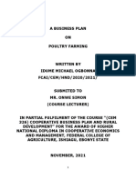 Poultry Farming Business Plan