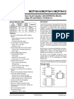 MCP79410/MCP79411/MCP79412: I C™ Real-Time Clock/Calendar With EEPROM, SRAM, Unique ID and Battery Switchover