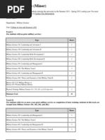 Military Science - Minor