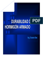 Durabilidad del hormigón armado en