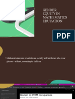 Gender Equity in Mathematics Education
