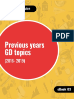 Previous Years GD Topics: Group Discussion