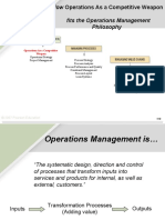 How Operations As A Competitive Weapon Fits The Operations Management Philosophy