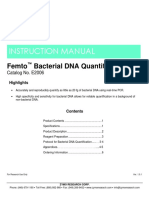 Instruction Manual: Femto Bacterial DNA Quantification Kit