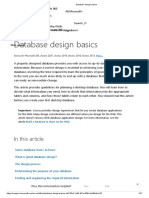 Database Design Basics