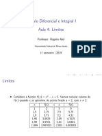 Cálculo Diferencial e Integral I: Limites