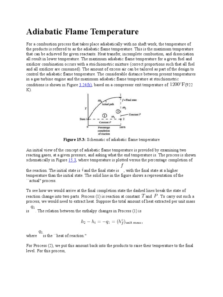 Adiabatic Flame Temperature Explained | PDF | Stoichiometry | Combustion