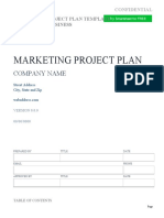 Marketing Project Plan Template