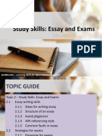 TOPIC 2 - Study Skills - Essay and Exams