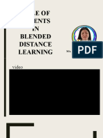 Role of Parents IN Blended Distance Learning: Ma. Corazon B. Quijano