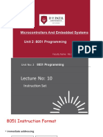 Microcontrollers and Embedded Systems Unit 2:8051 Programming