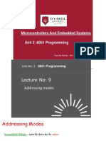Microcontrollers and Embedded Systems Unit 2:8051 Programming