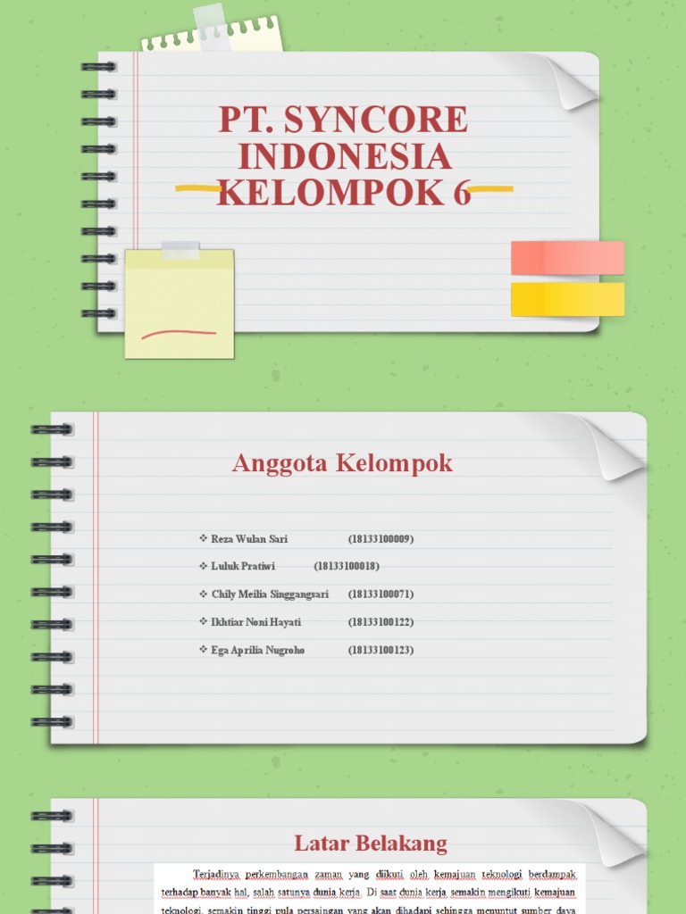 Magang di PT Syncore Indonesia | PDF