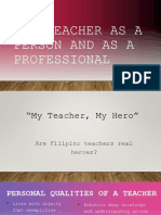 The Teacher As A Person and As A Professional