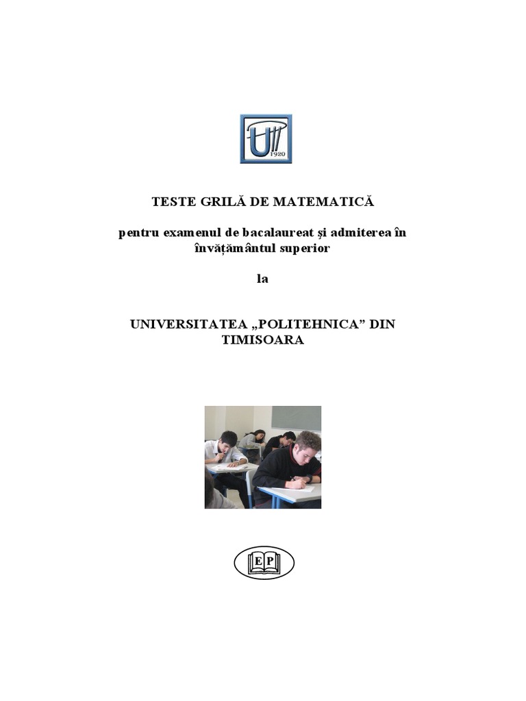 Teste Grila Mate Admitere 2013 | PDF