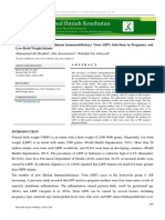 The Correlation Between Human Immunodeficiency Virus (HIV) Infections in Pregnancy and Low Birth Weight Infants