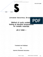 JIS Z2282 - Test Method of Cyclic Oxidation Testing at Elevated Temperatures For Metallic Materials