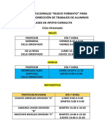 Horas institucionales